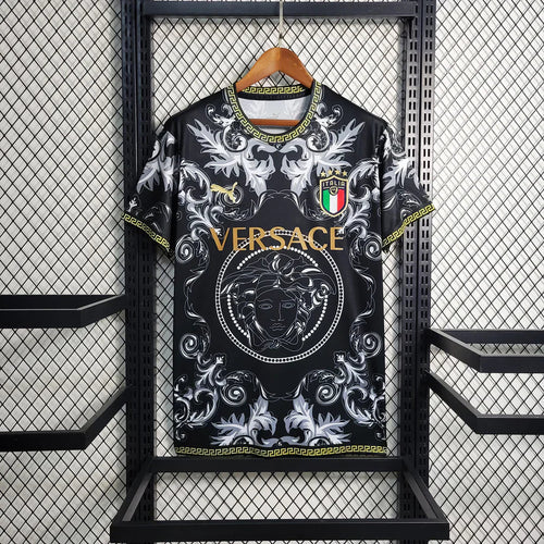ITALY 2023 CONCEPT VERSACE BLACK HOME SHIRT - KitCulture©