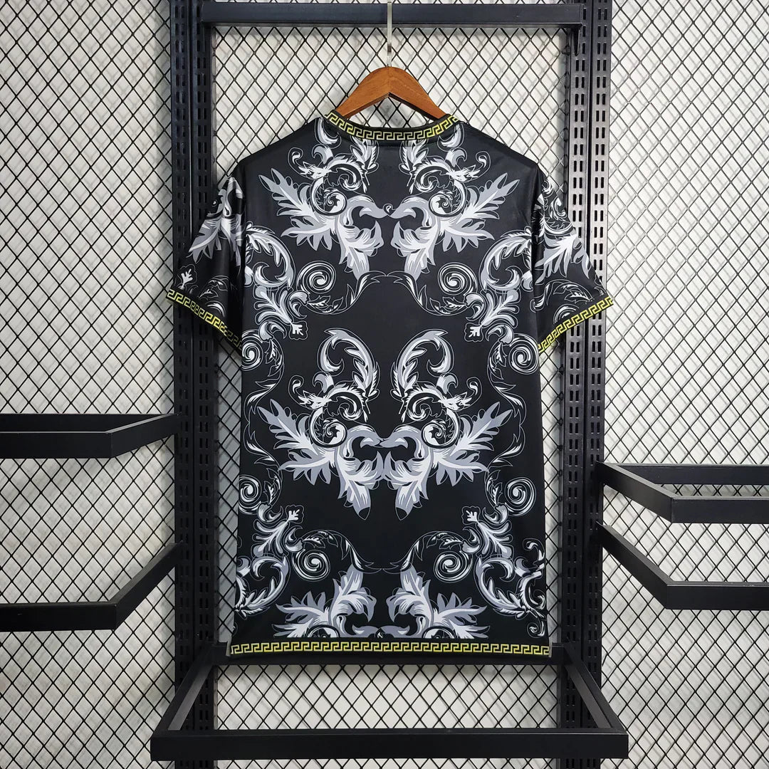 ITALY 2023 CONCEPT VERSACE BLACK HOME SHIRT - KitCulture©