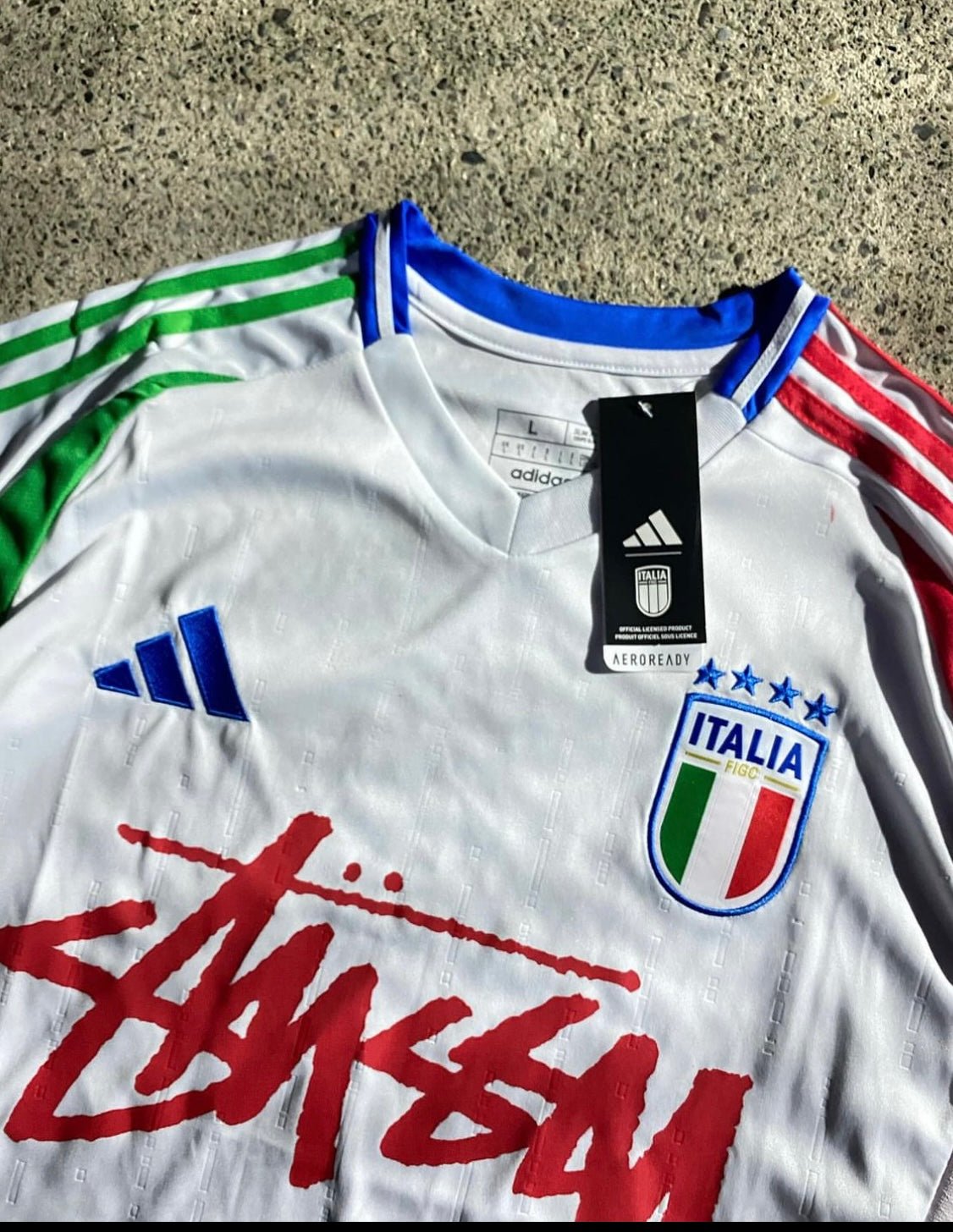 ITALY X STUSSY - JERSEY WHITE - KitCulture©