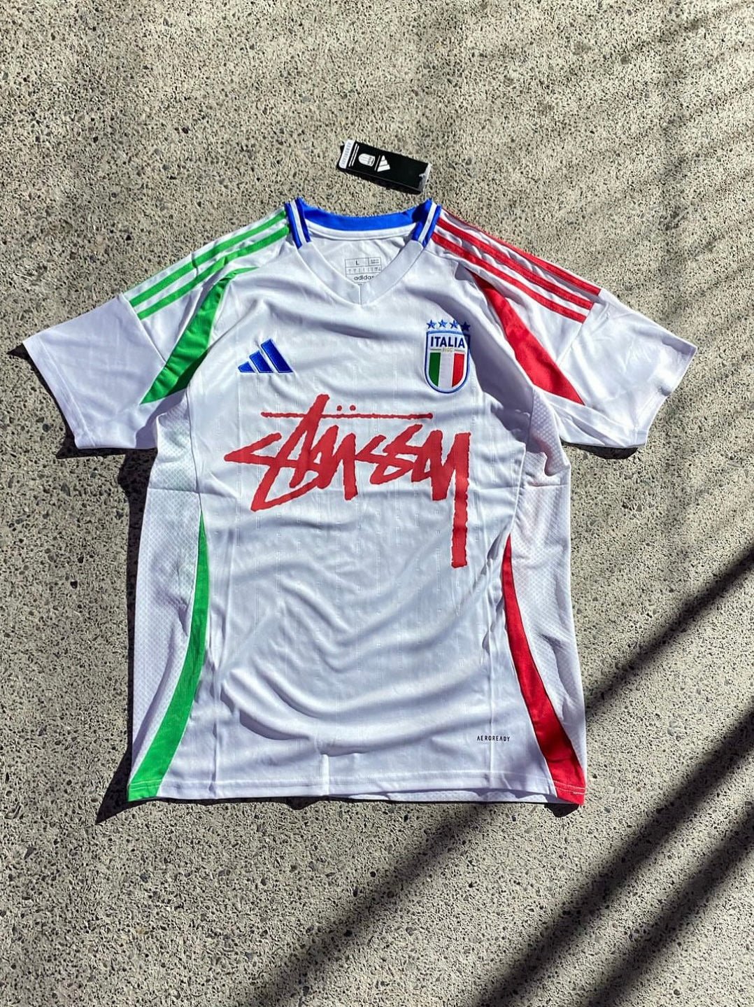 ITALY X STUSSY - JERSEY WHITE - KitCulture©