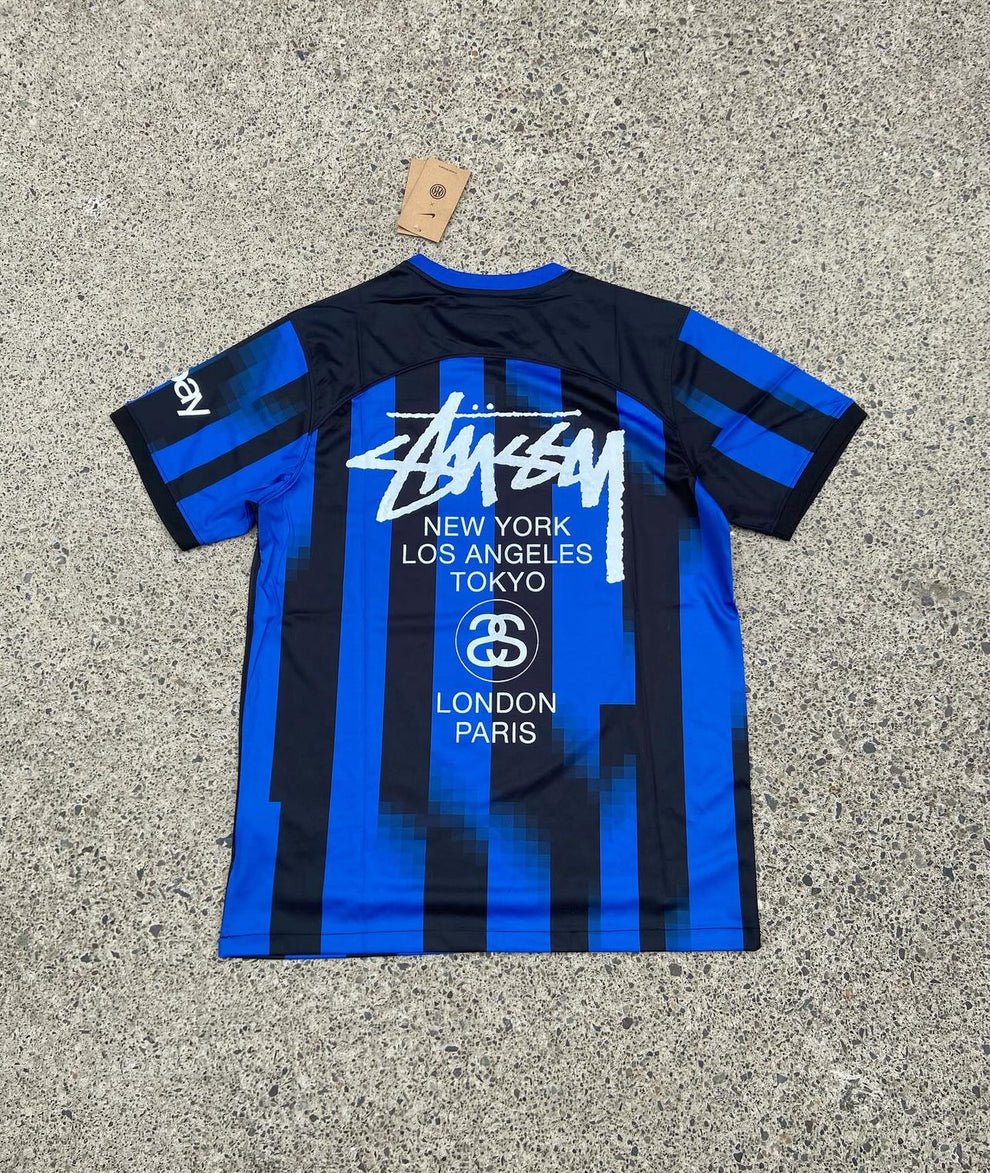 STUSSY X “INTER” JERSEY - BLUE/BLACK - KitCulture©