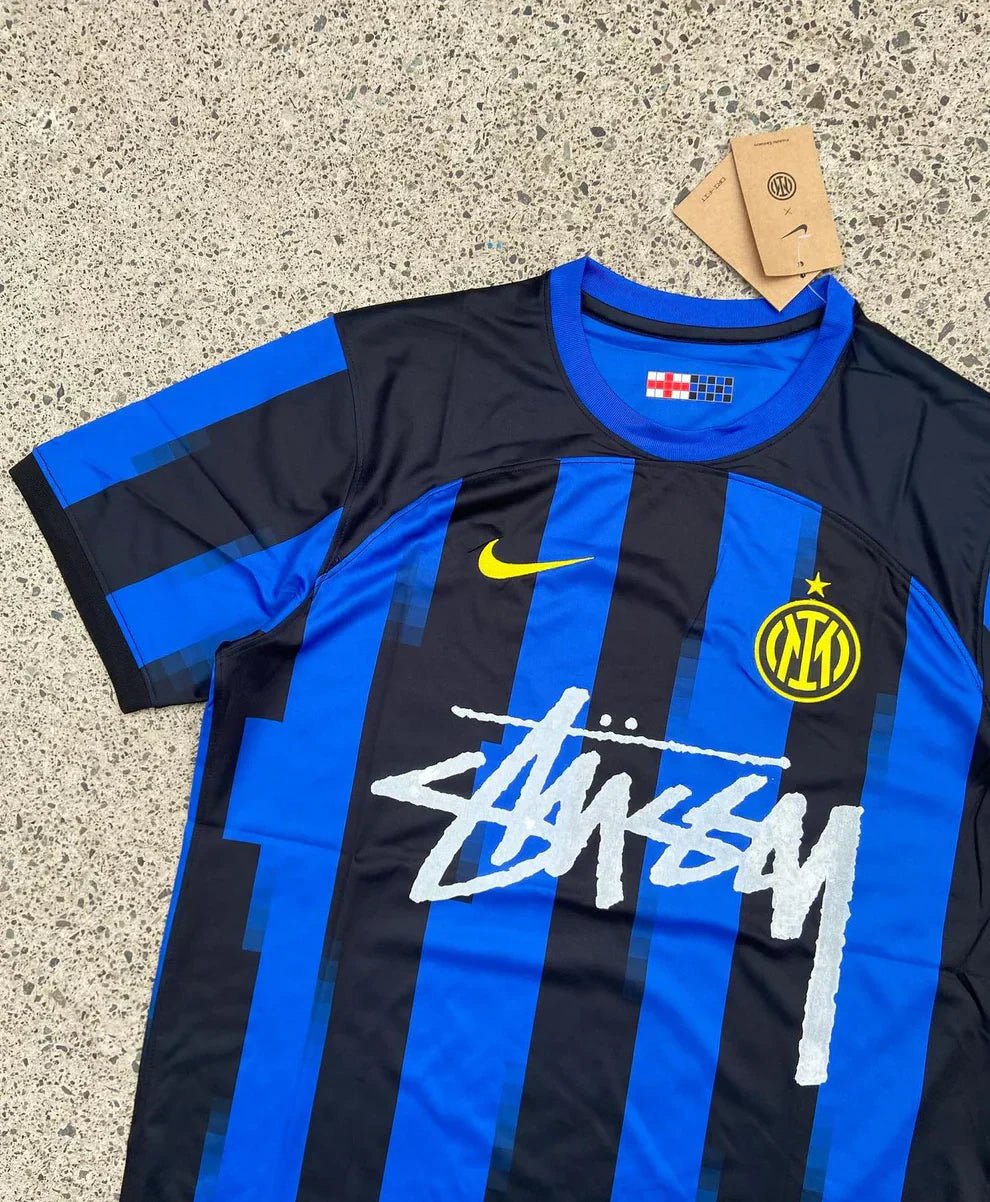 STUSSY X “INTER” JERSEY - BLUE/BLACK - KitCulture©