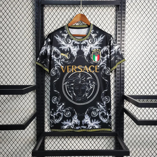 ITALY 2023 CONCEPT VERSACE BLACK HOME SHIRT - KitCulture©