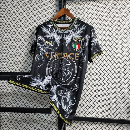 ITALY 2023 CONCEPT VERSACE BLACK HOME SHIRT - KitCulture©