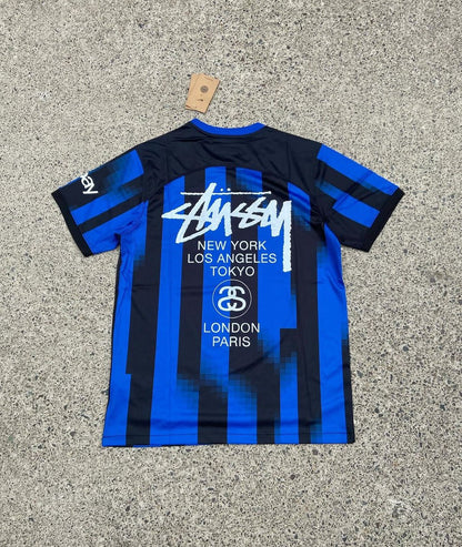 STUSSY X “INTER” JERSEY - BLUE/BLACK - KitCulture©